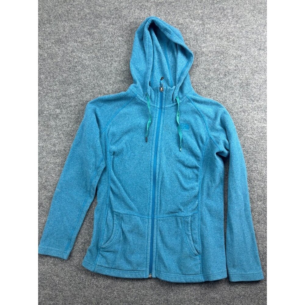 The North Face Fleece Jacket Women's Small Blue Zip Up Hooded Gorpcore